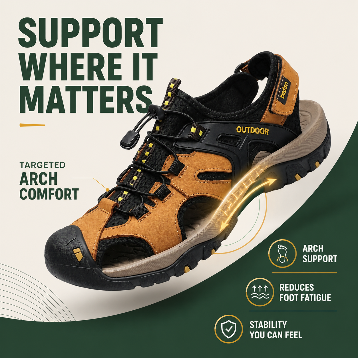 StrideGuard™ Herren-Komfort-Sandalen mit geschlossenem Zehenbereich