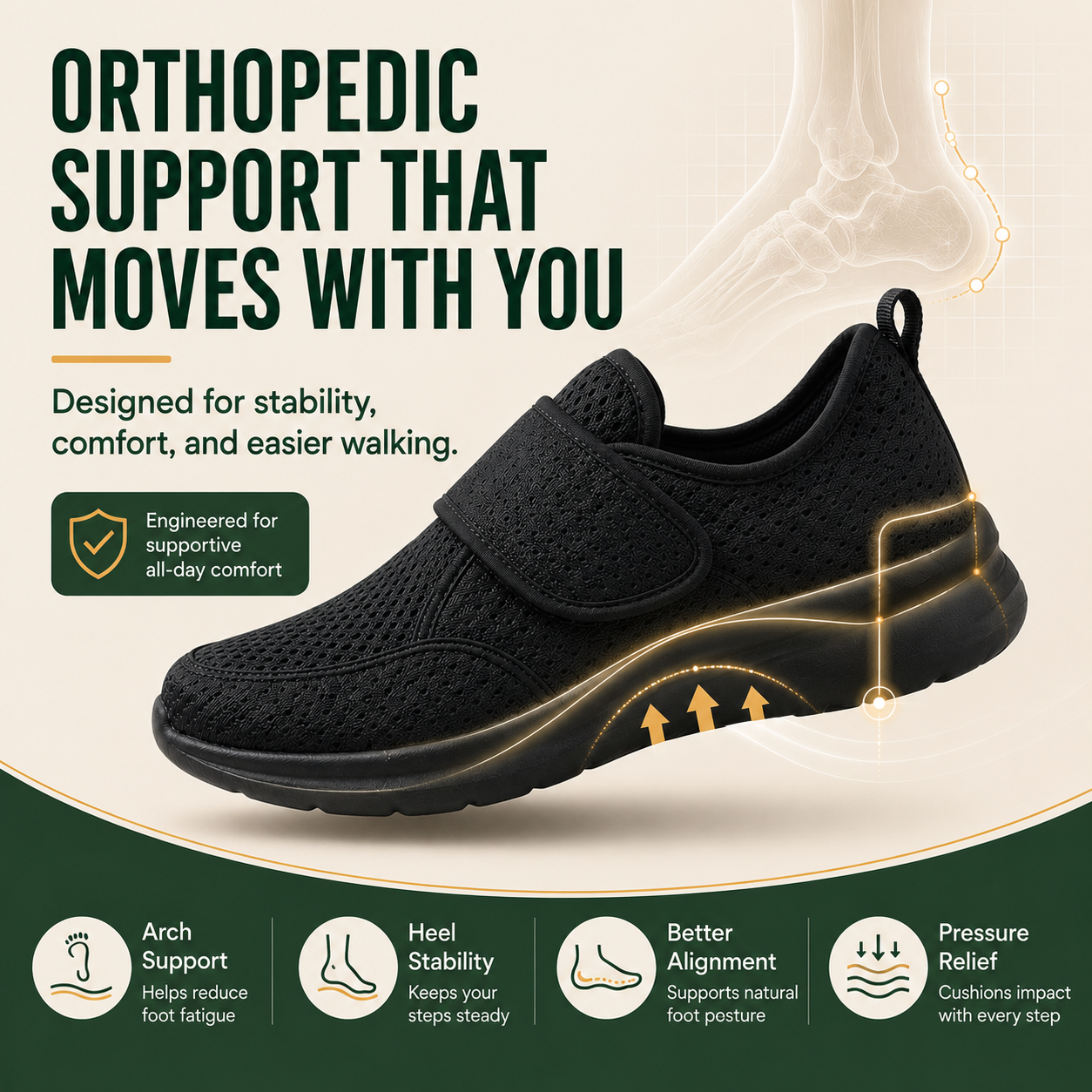FienPro™ Women’s Orthopedic Wide-Fit Comfort Shoes