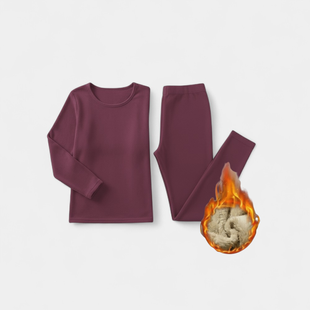 Ensemble de sous-vêtements thermiques doublés en polaire pour femmes ArcticLuxe™