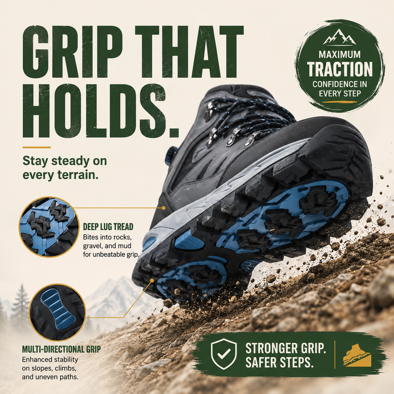 GlacierGrip™ Women’s Ski-Boot Hiking & Trekking Boots