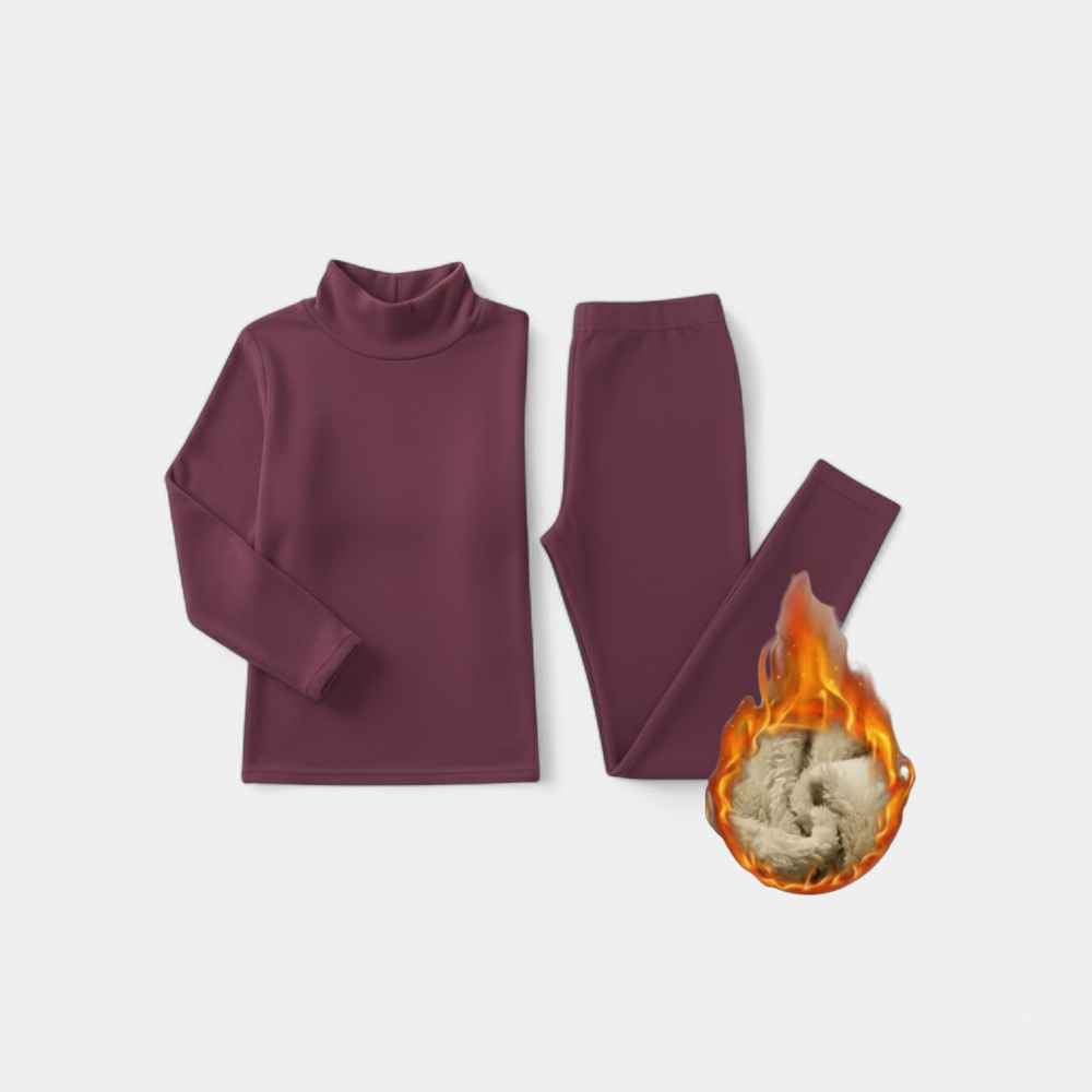 Ensemble de sous-vêtements thermiques doublés en polaire pour femmes ArcticLuxe™