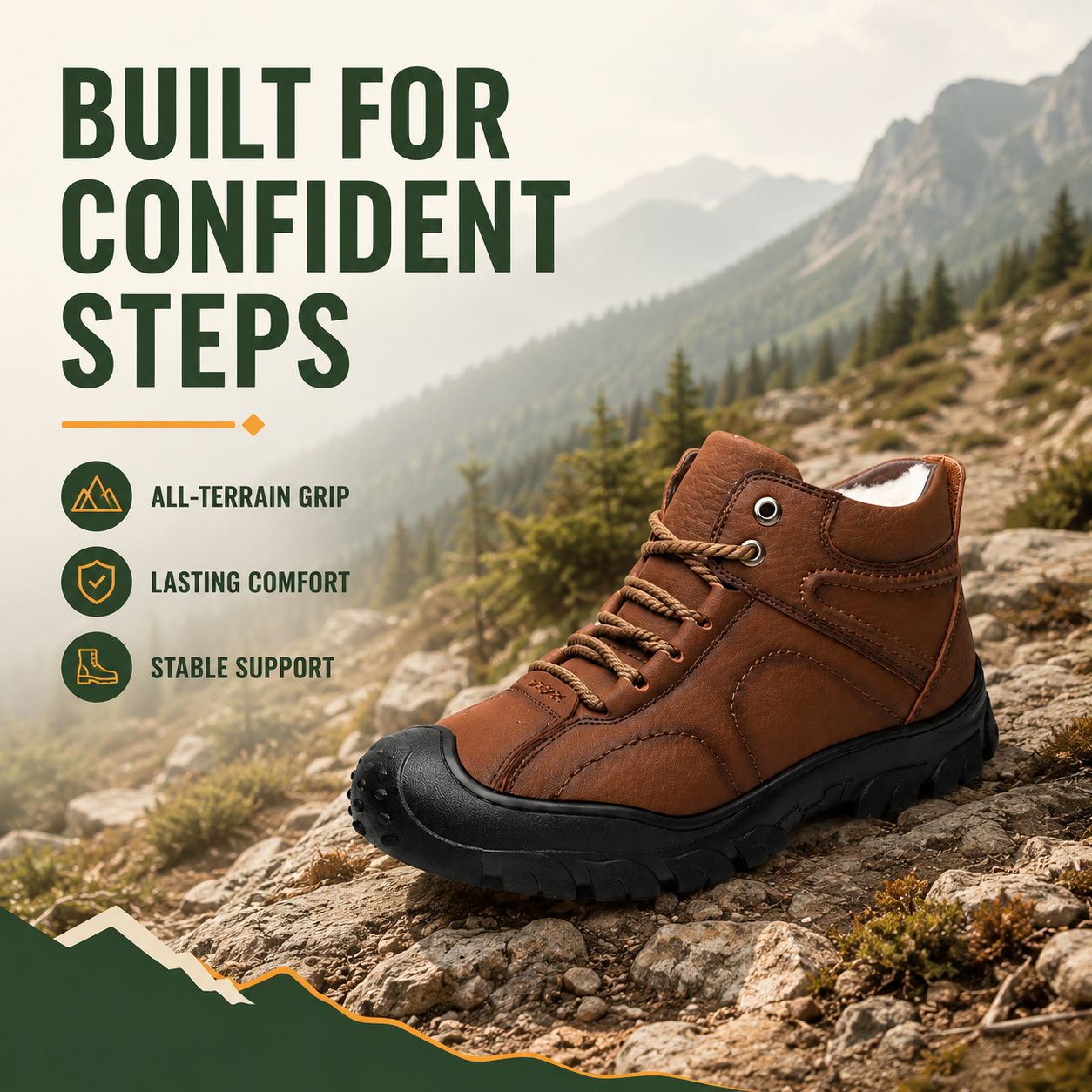 GlacierStep™ Men’s Waterproof Fleece-Lined Boots
