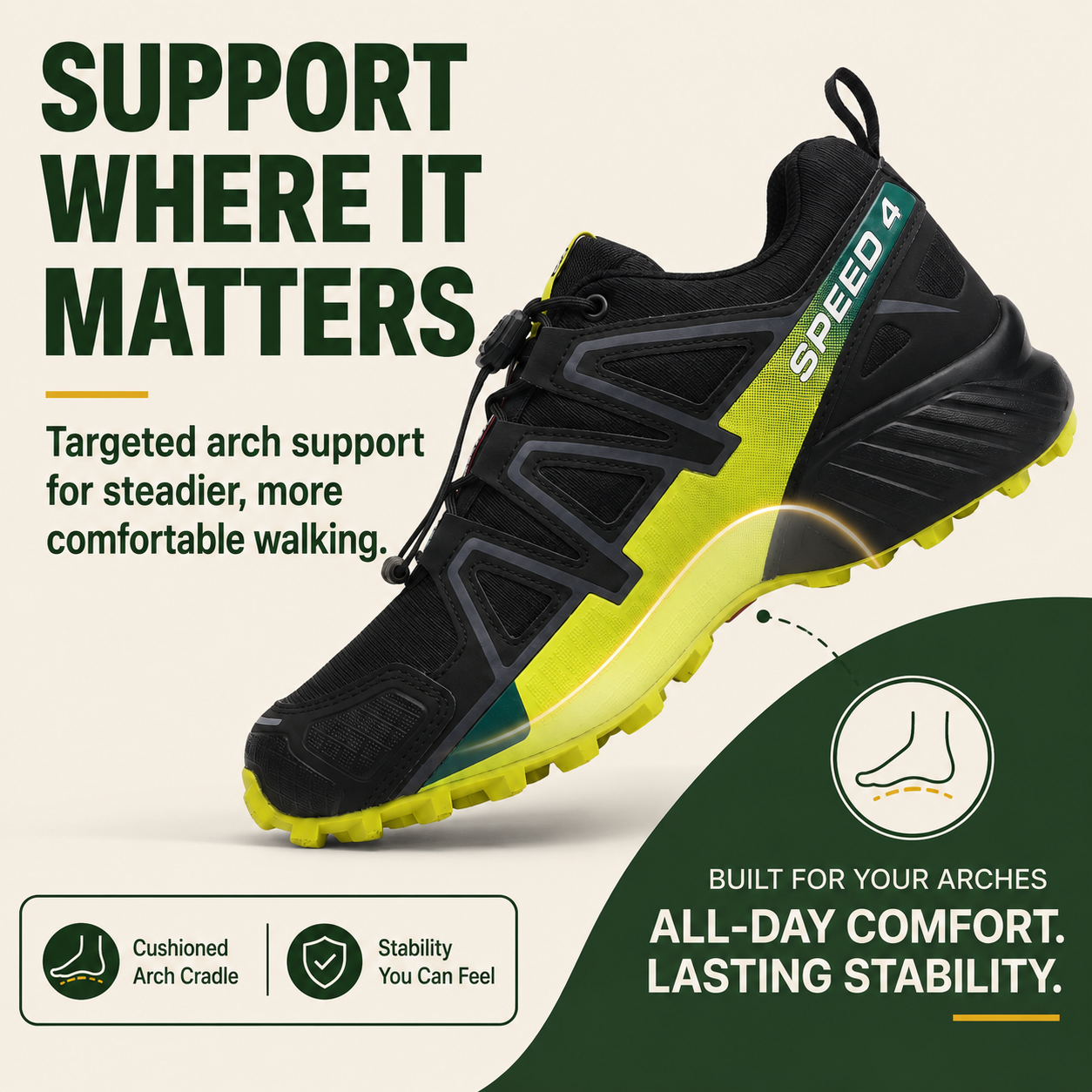 OrthoStride Aero — Orthopedic Hiking Shoes for Pain-Free Steps & Natural Support (Unisex)