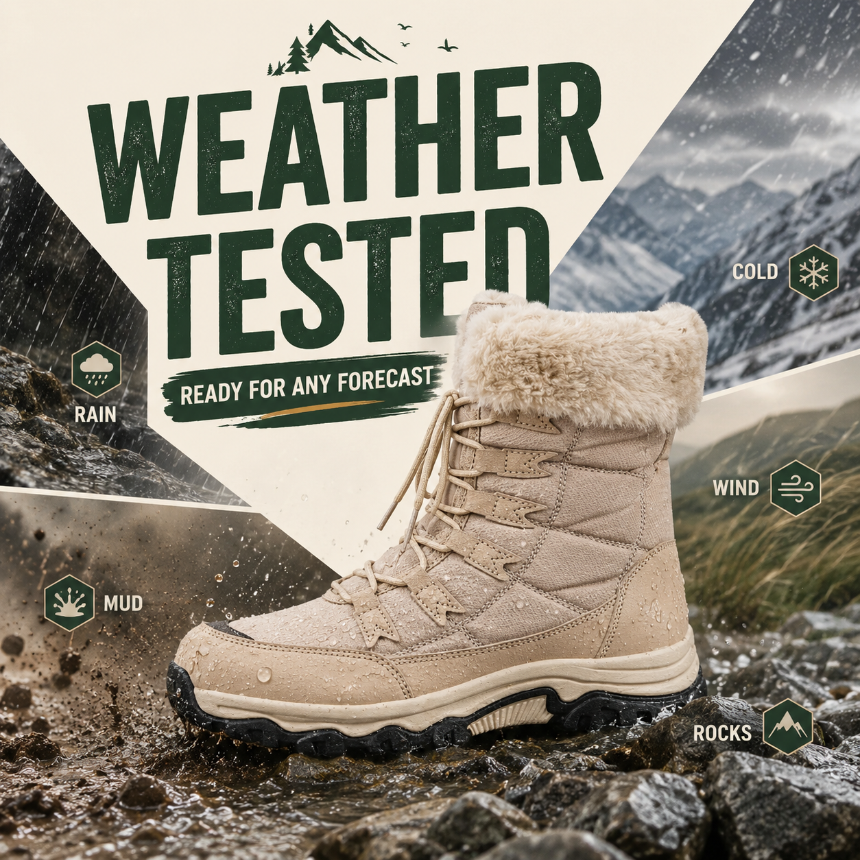FrostAlign™ Women’s Waterproof Fleece-Lined Orthopedic Boots