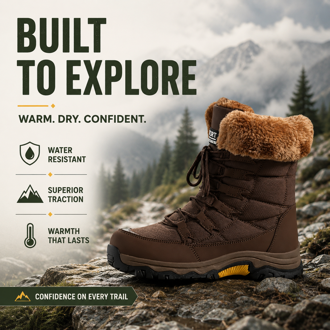 FrostAlign™ Women’s Waterproof Fleece-Lined Orthopedic Boots