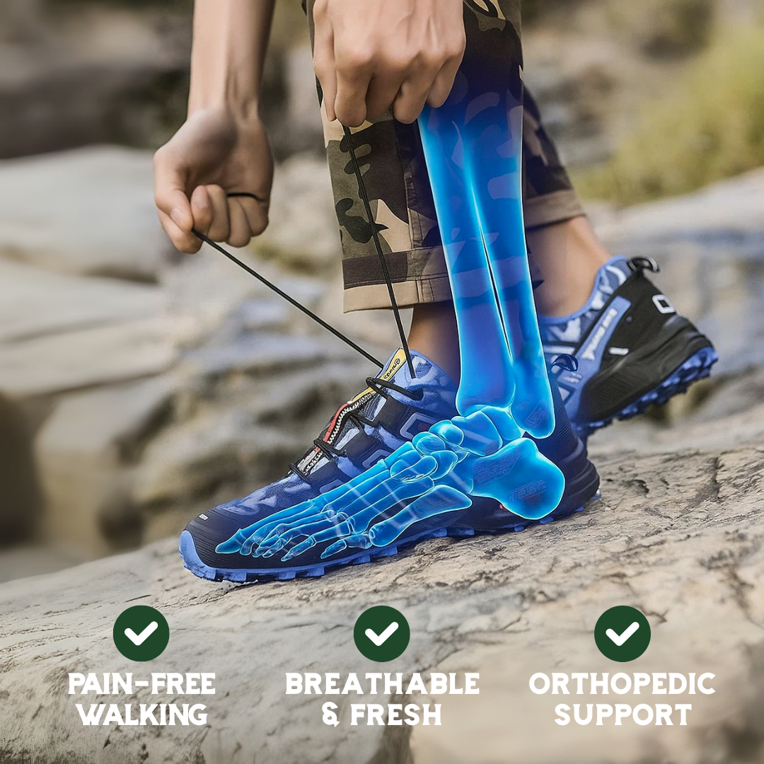 OrthoStride Terrain — Orthopedic Hiking Shoes for Pain-Free Steps & Natural Support (Unisex)