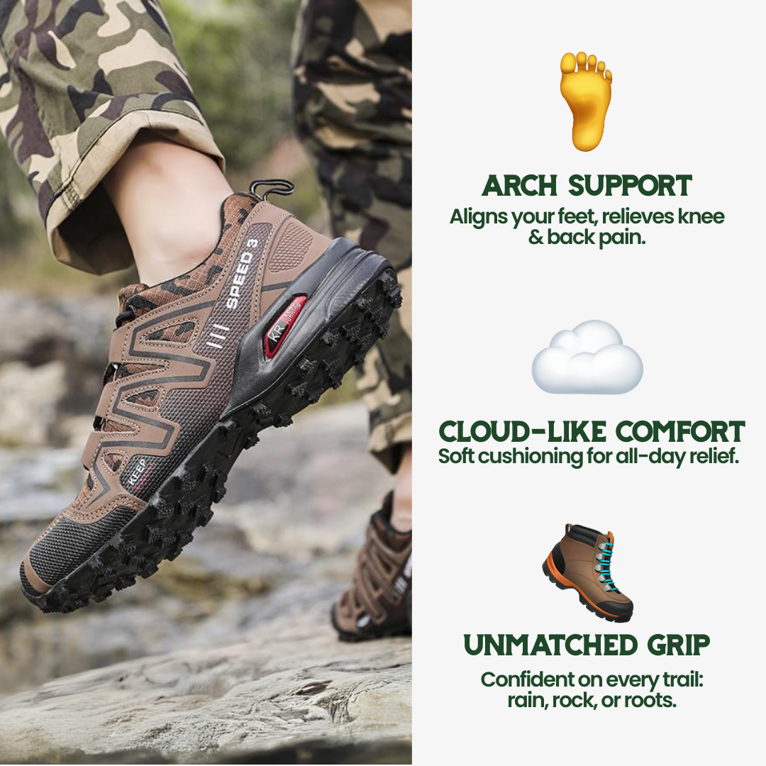 OrthoStride Terrain — Orthopedic Hiking Shoes for Pain-Free Steps &amp; Natural Support (Unisex)