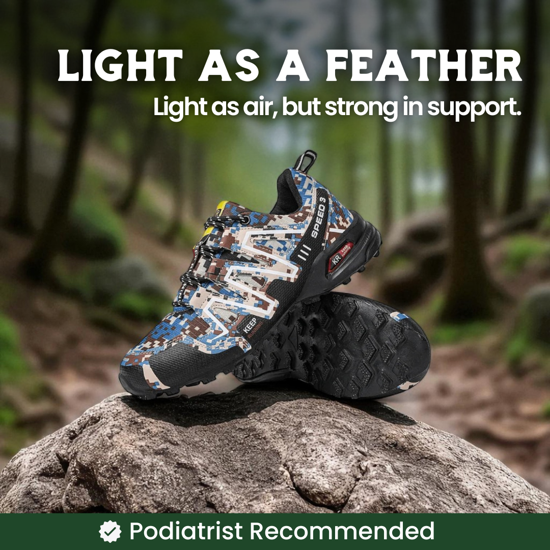 OrthoStride Terrain — Orthopedic Hiking Shoes for Pain-Free Steps & Natural Support (Unisex)