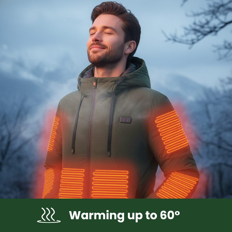 GlacierFort™ Unisex beheizte Winterkapuzenjacke