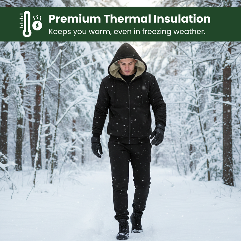 CoreVenture™ heren fleece gevoerde hoodie met rits