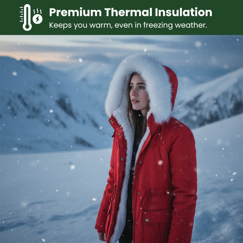 IcePeak™ dames fleece gevoerd winterjack met capuchon