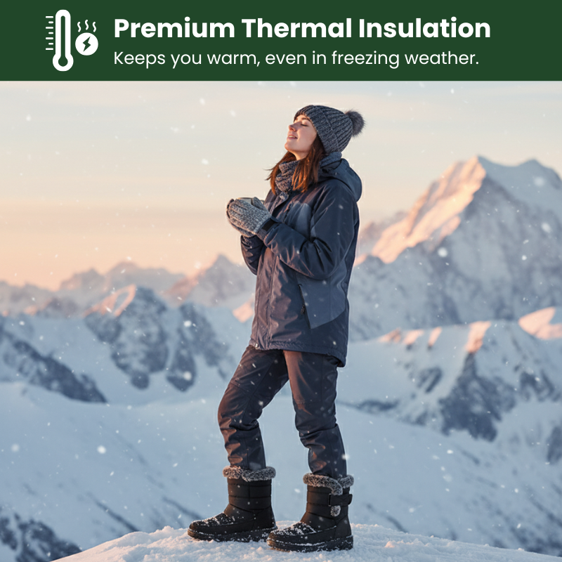 FrostNova™ Wasserdichte, mit Fleece gefütterte Winterstiefel für Damen