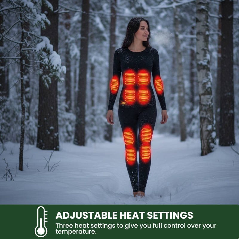 PolarFit™ Beheiztes Winter-Unterwäsche-Set für Frauen