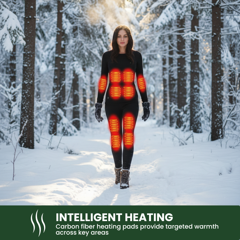 PolarFit™ Beheiztes Winter-Unterwäsche-Set für Frauen