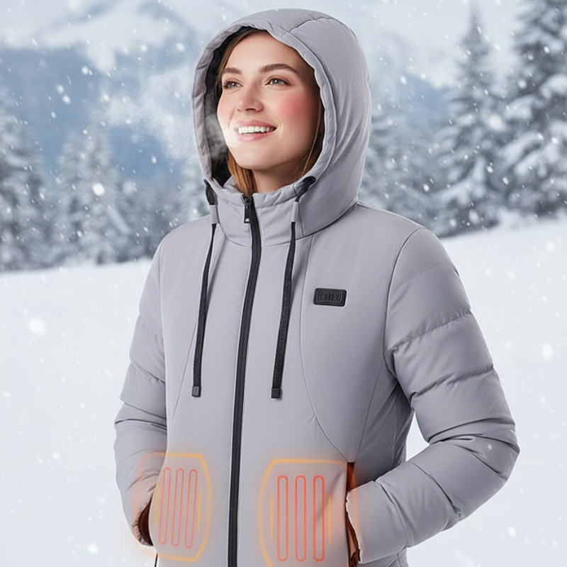 GlacierFort™ Unisex beheizte Winterkapuzenjacke