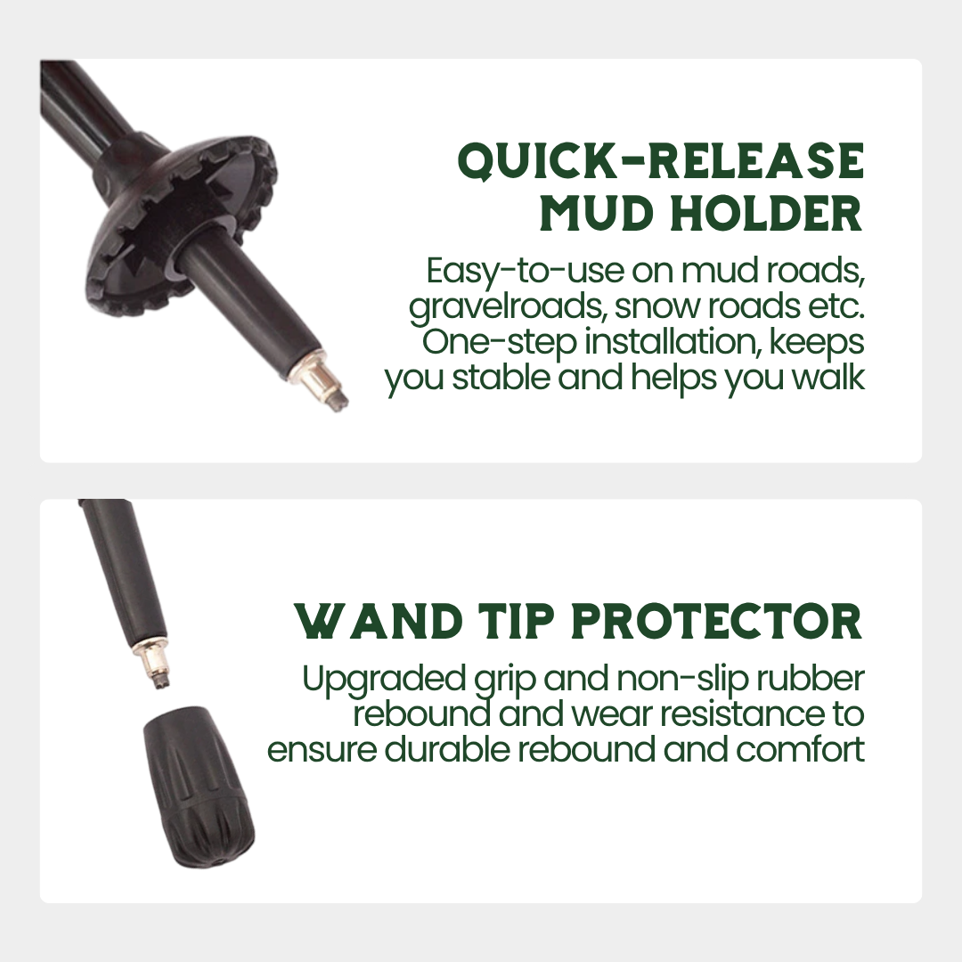 HikePole Pro - Foldable Lightweight Hiking Pole with Built-in Survival Features