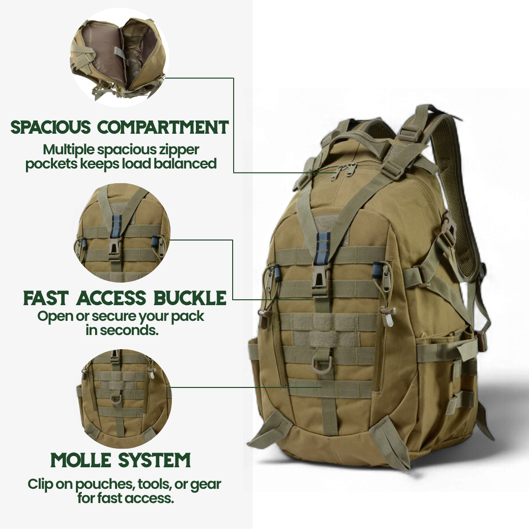 Rovex - 40L Breathable Support, Reliable Carry, Trail-Tested Tough