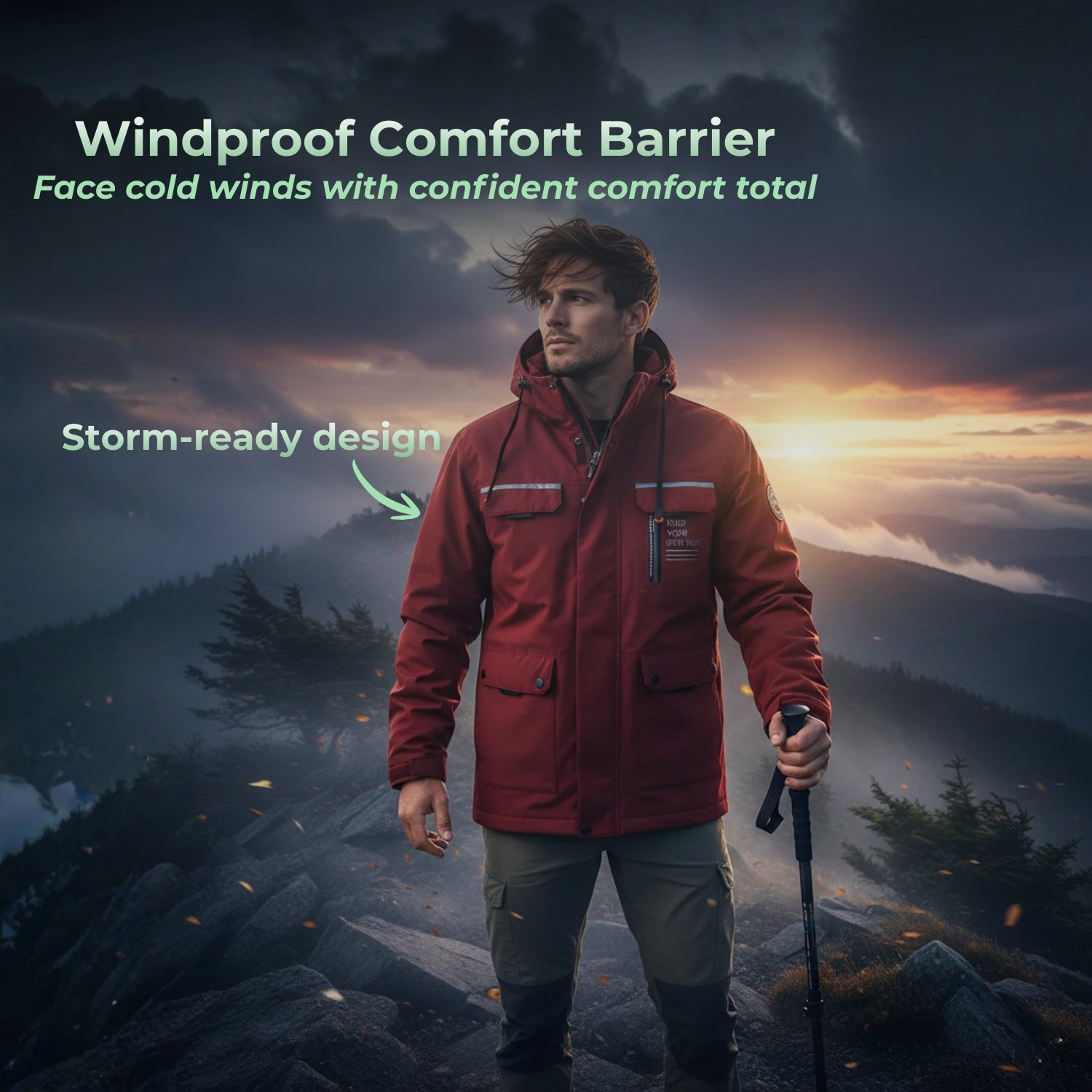 AeroFlex™ Wasserdichte Outdoor-Dienstleistungsjacke für Männer