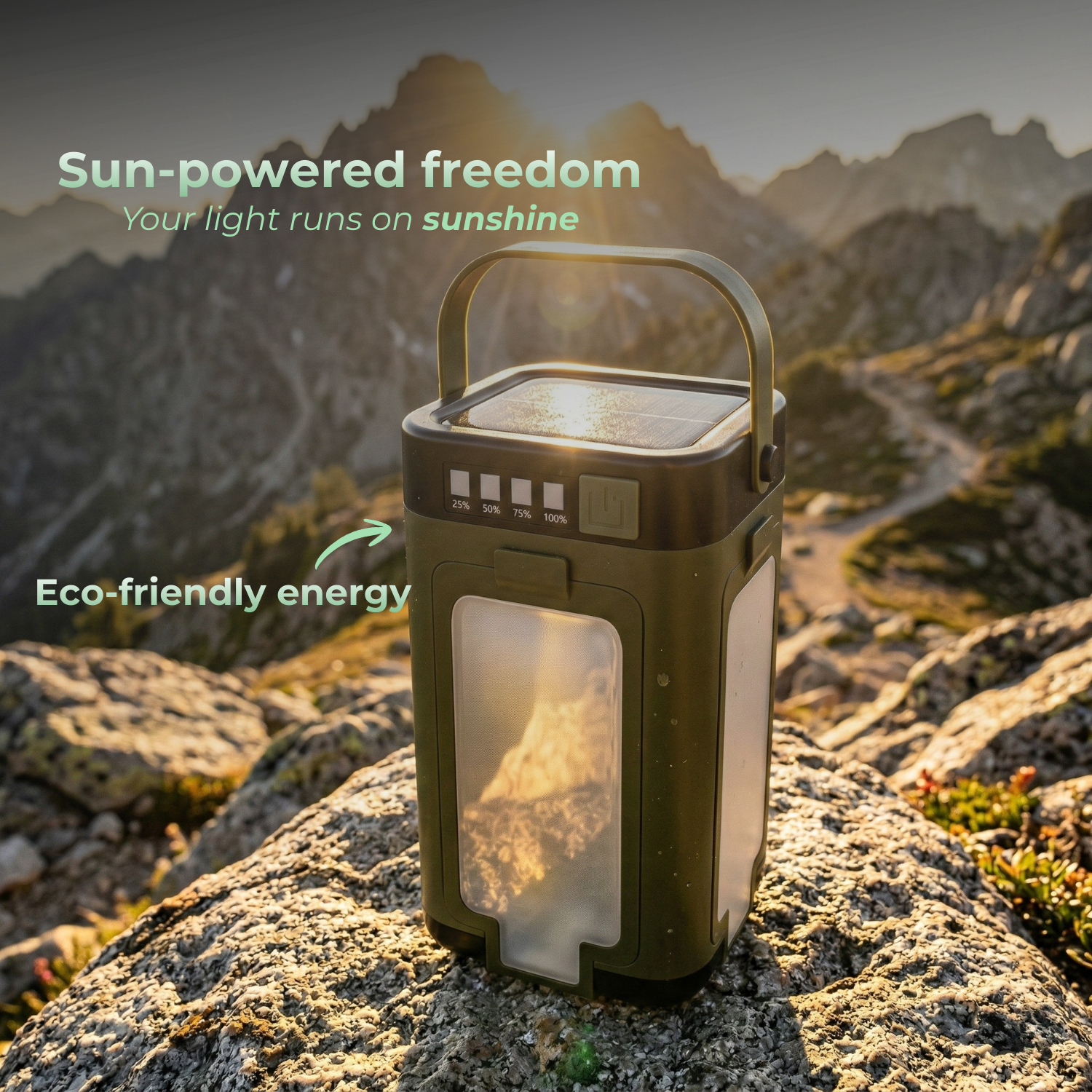LumaBright™ 6‑Mode Dimmable Solar Lantern
