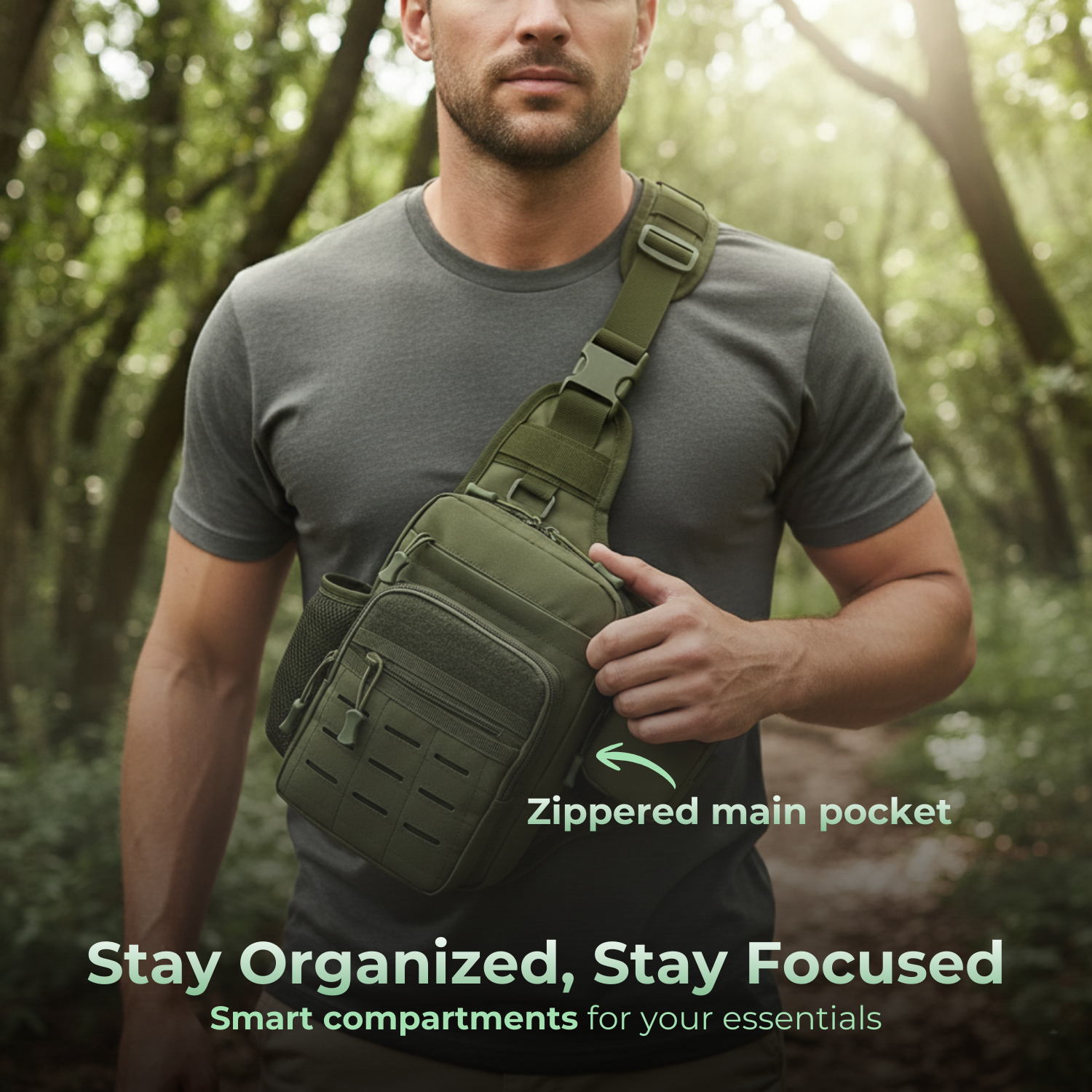 UrbanRidge™ Men’s Lightweight Outdoor Crossbody Bag