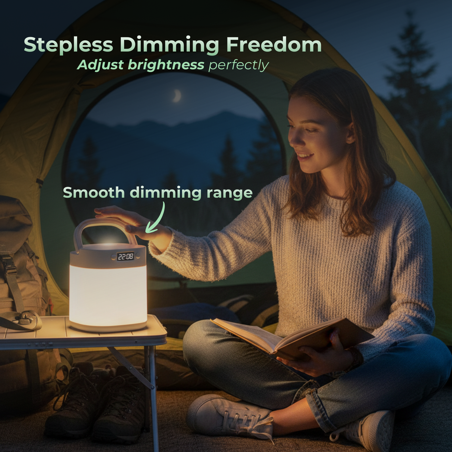 VividGlow™ Portable Rechargeable Bedside Lamp