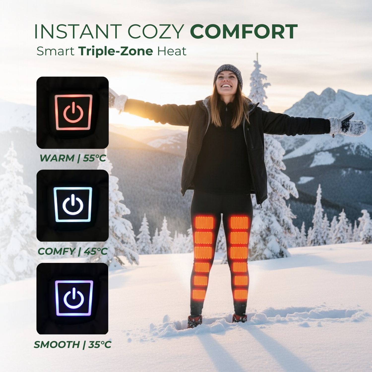 WarmFlex™ Beheizte Winter-Leggings für Frauen