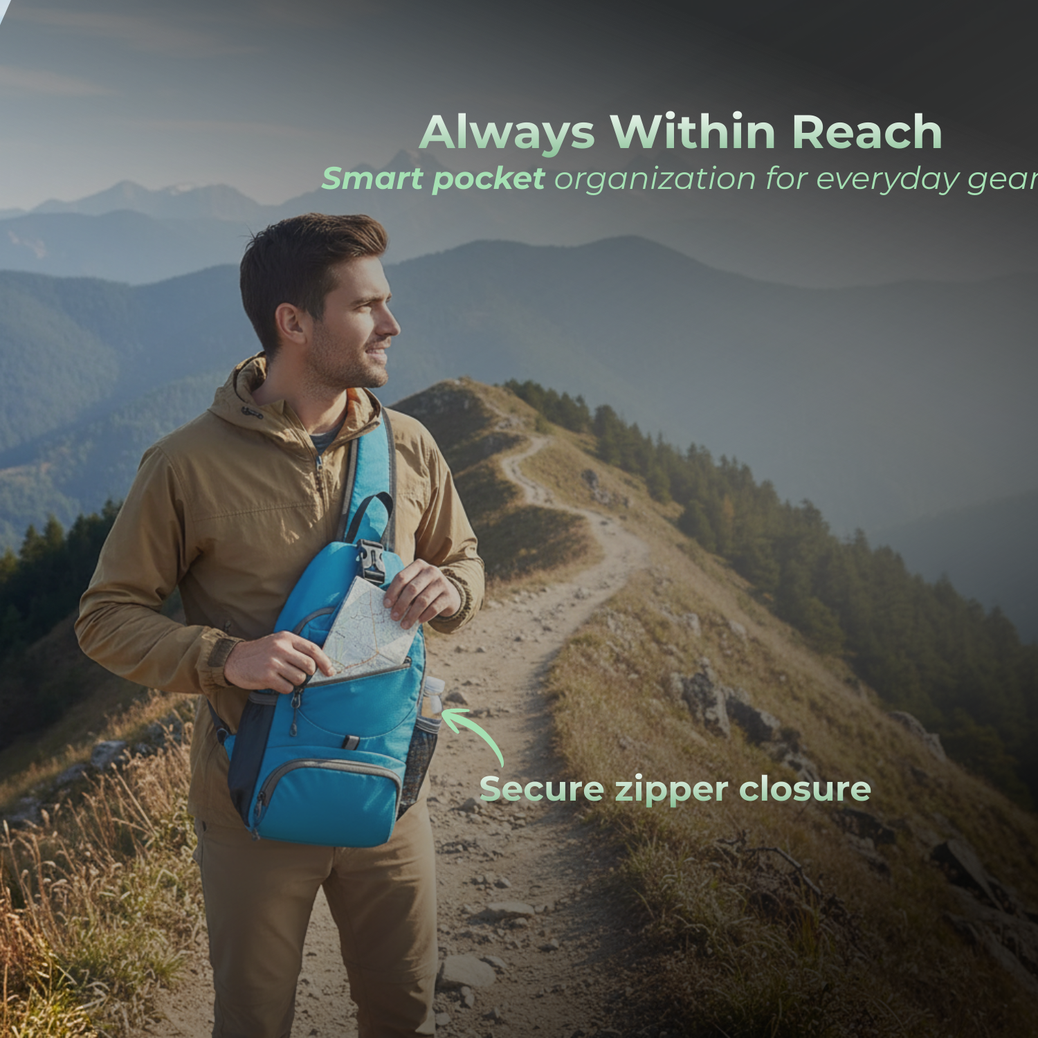 SummitGear™ Lightweight Multi-Function Crossbody Bag