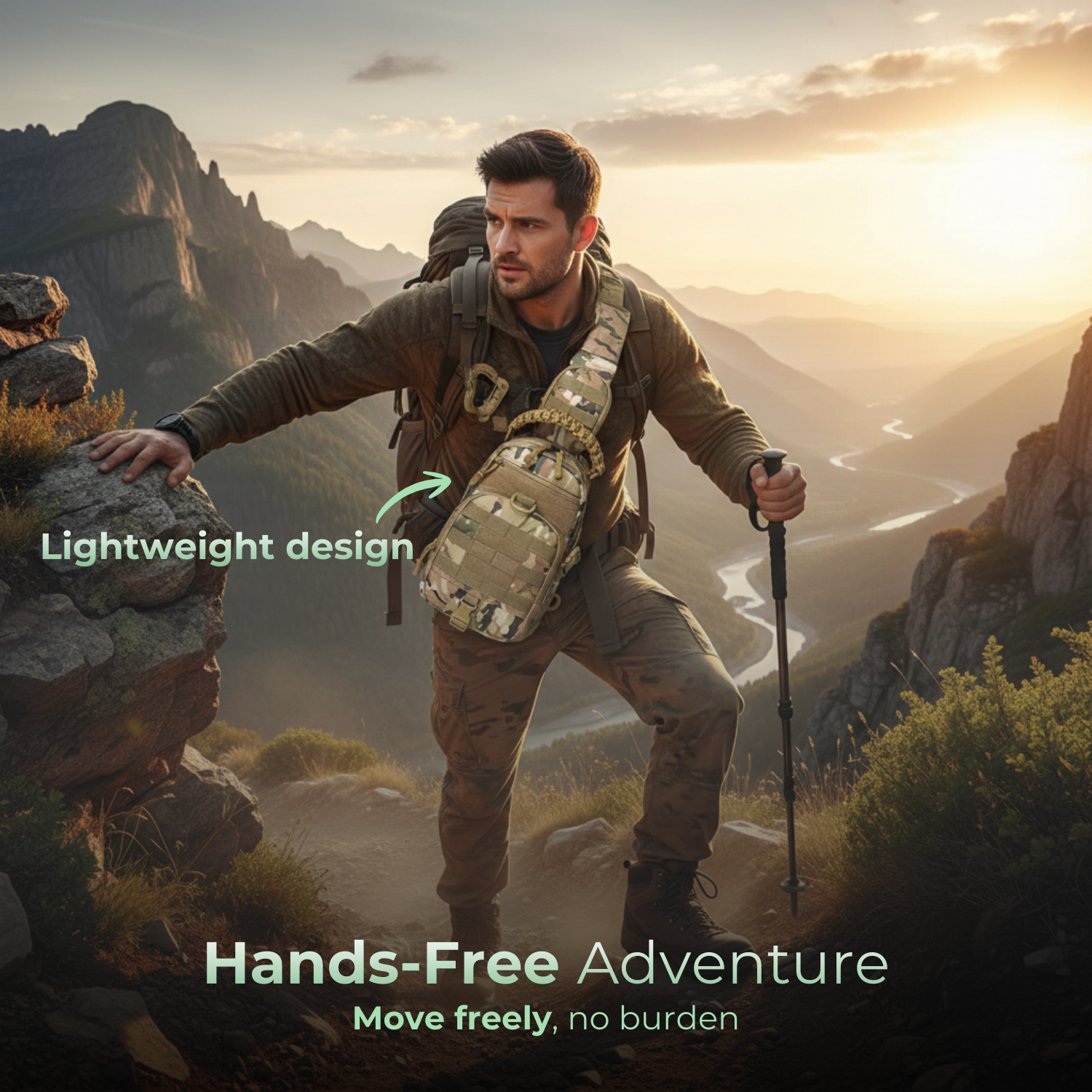 RidgeCore™ Men’s Tactical Outdoor Chest Bag