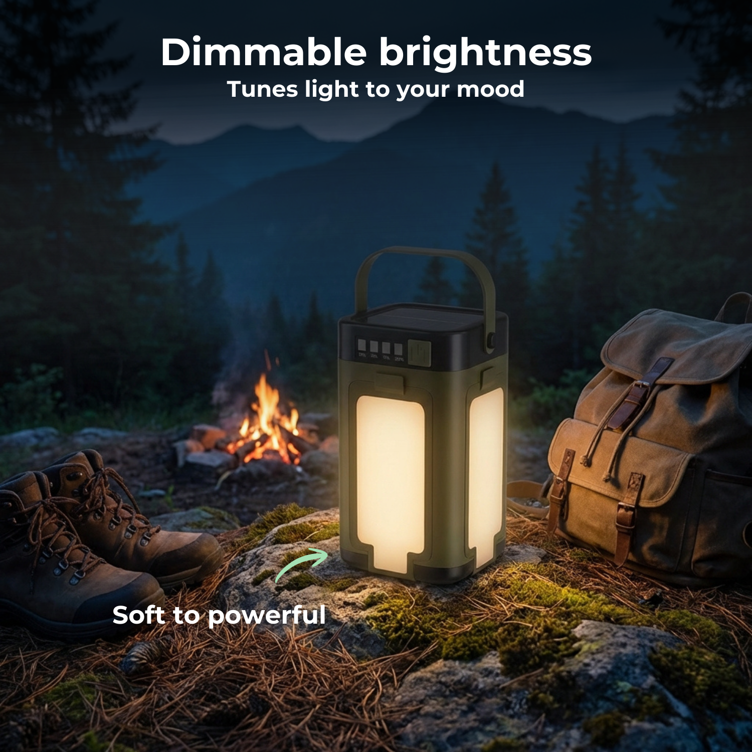 LumaBright™ 6‑Mode Dimmable Solar Lantern