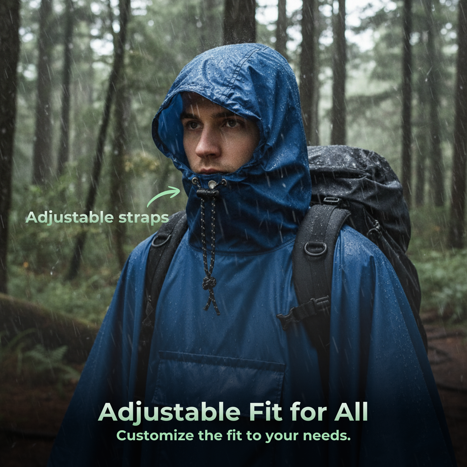 All-WeatherGuard™ 3-in-1 Jacke mit Kapuze und wasserdichtem Poncho