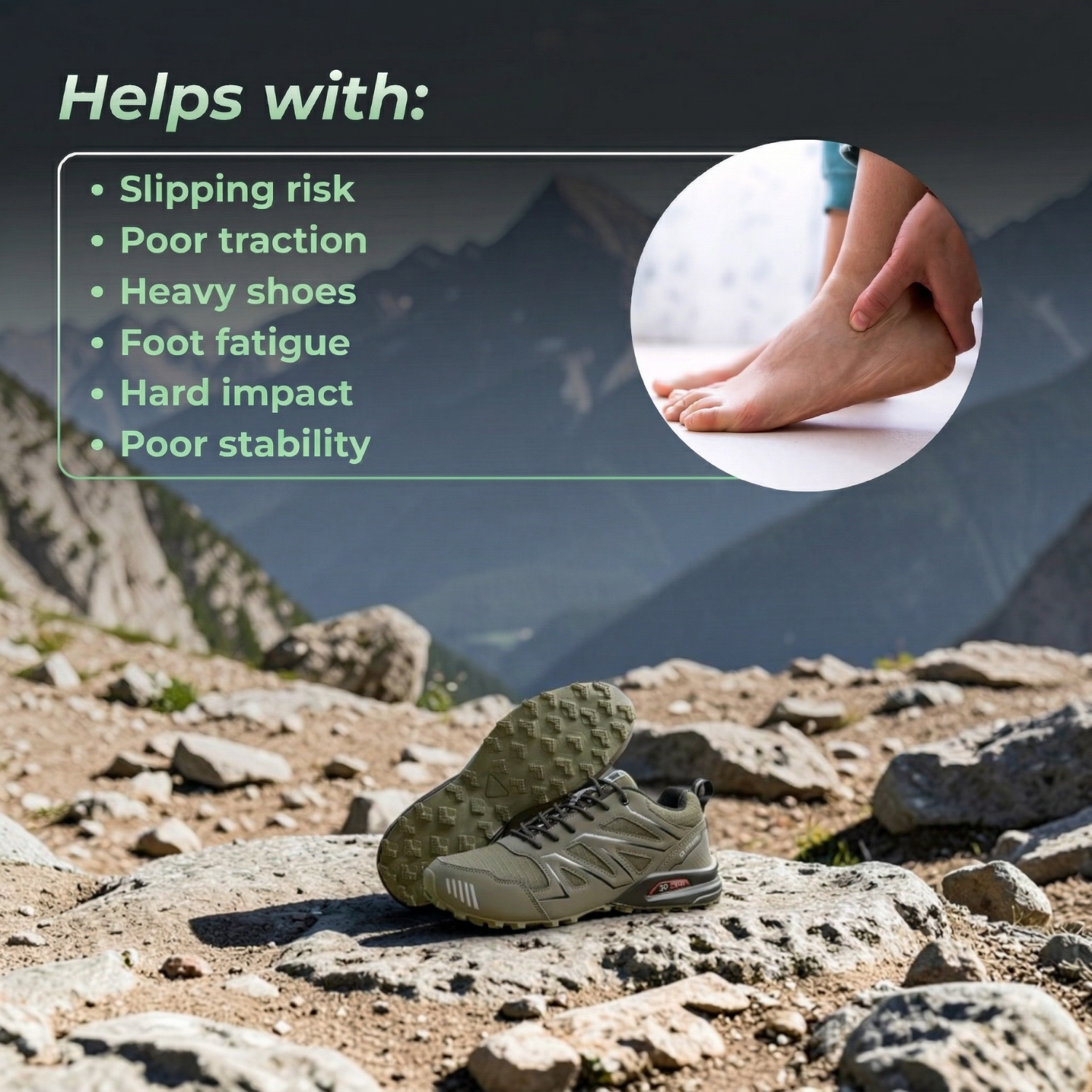 PathVenture™ Men’s Slip-Resistant Lightweight Hiking Shoes