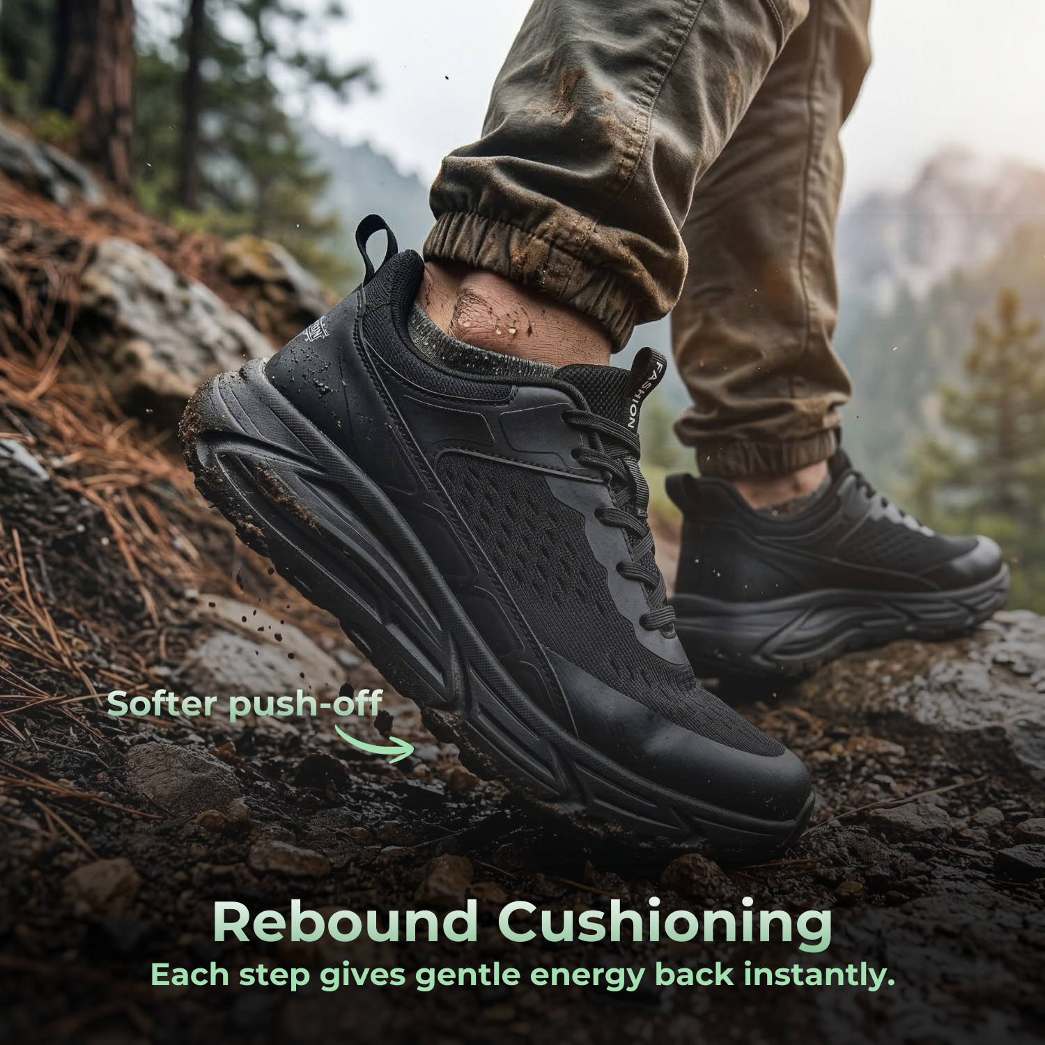 StrideEase™ Men’s Wide-Toe Orthopedic Walking Shoes