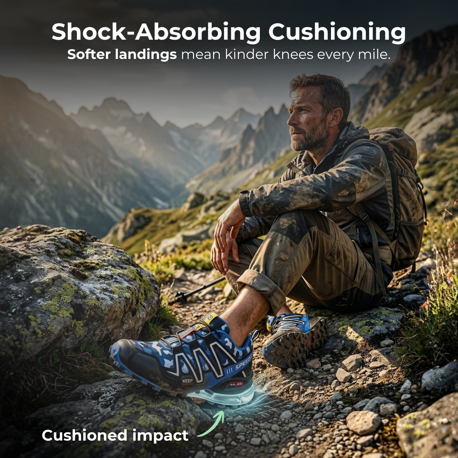 OrthoStride Terrain — Orthopedic Hiking Shoes for Pain-Free Steps &amp; Natural Support (Unisex)