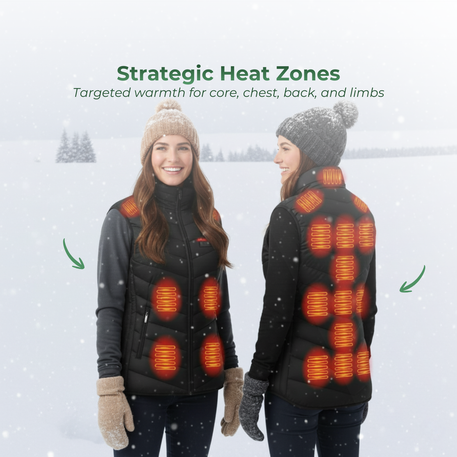 BlazeWarm™ Beheizte Winterweste für Frauen