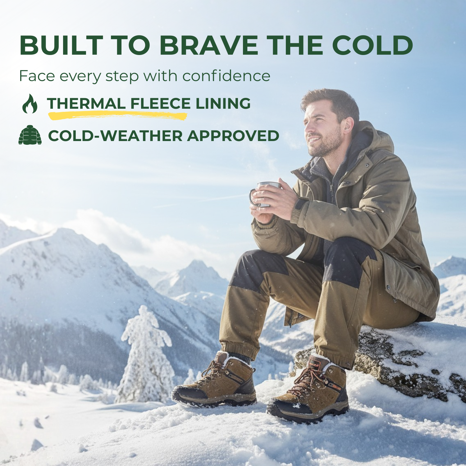 SummitPro™ Herren-Winterwanderstiefel mit Fleece-Futter