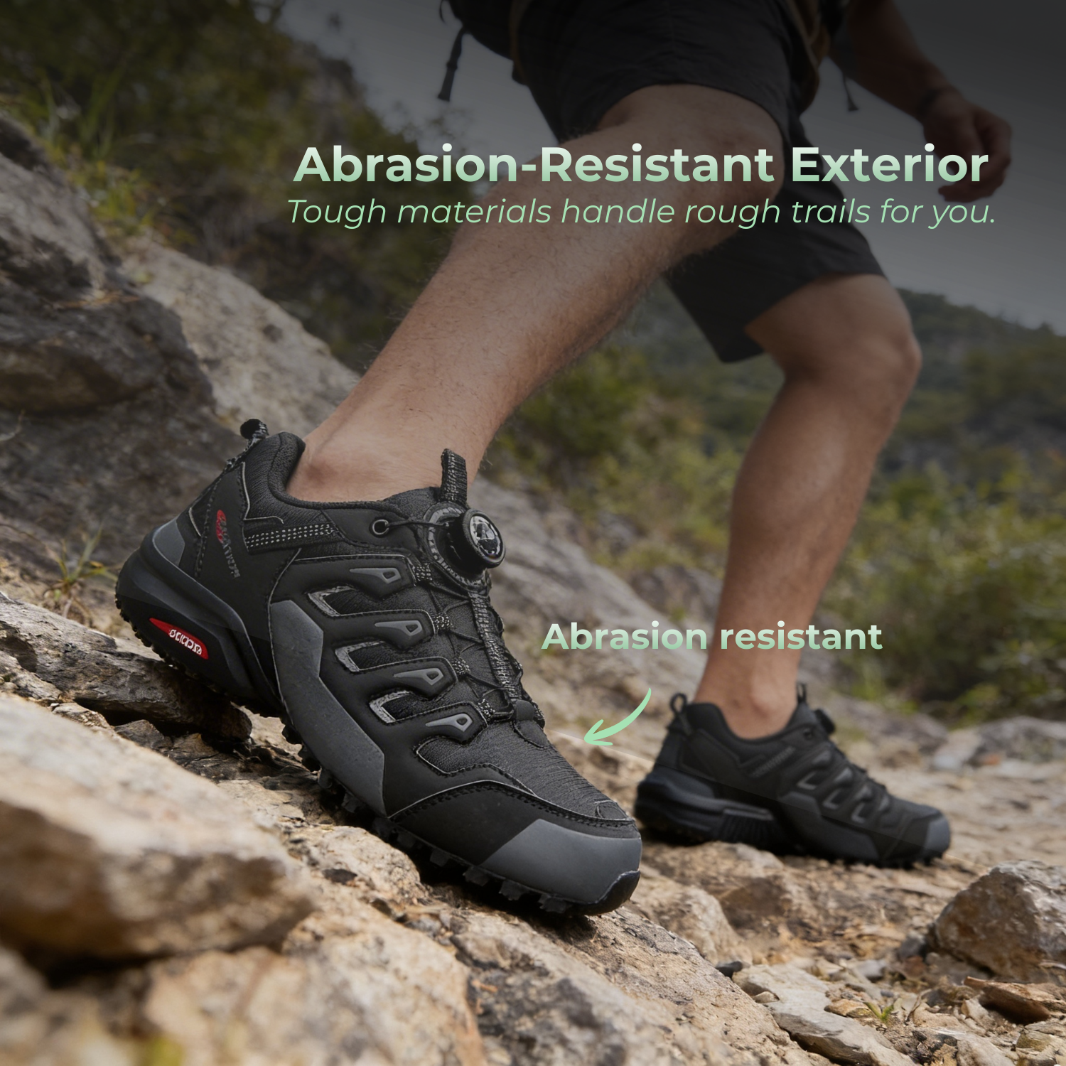 PeakTrail™ Men’s Shock-Absorbing Outdoor Hiking Shoes
