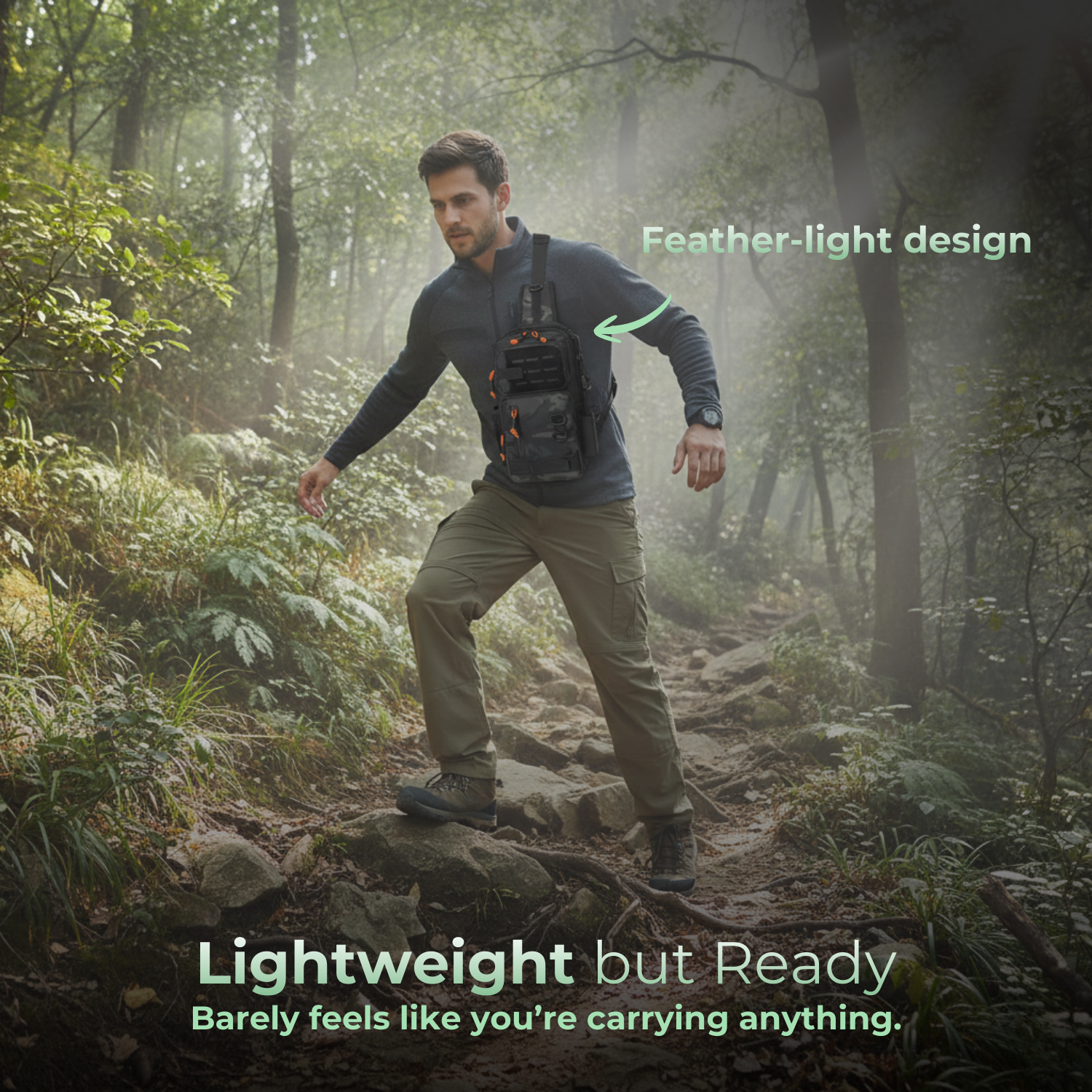 RidgeGuard™ Men’s Tactical Outdoor Chest Pack