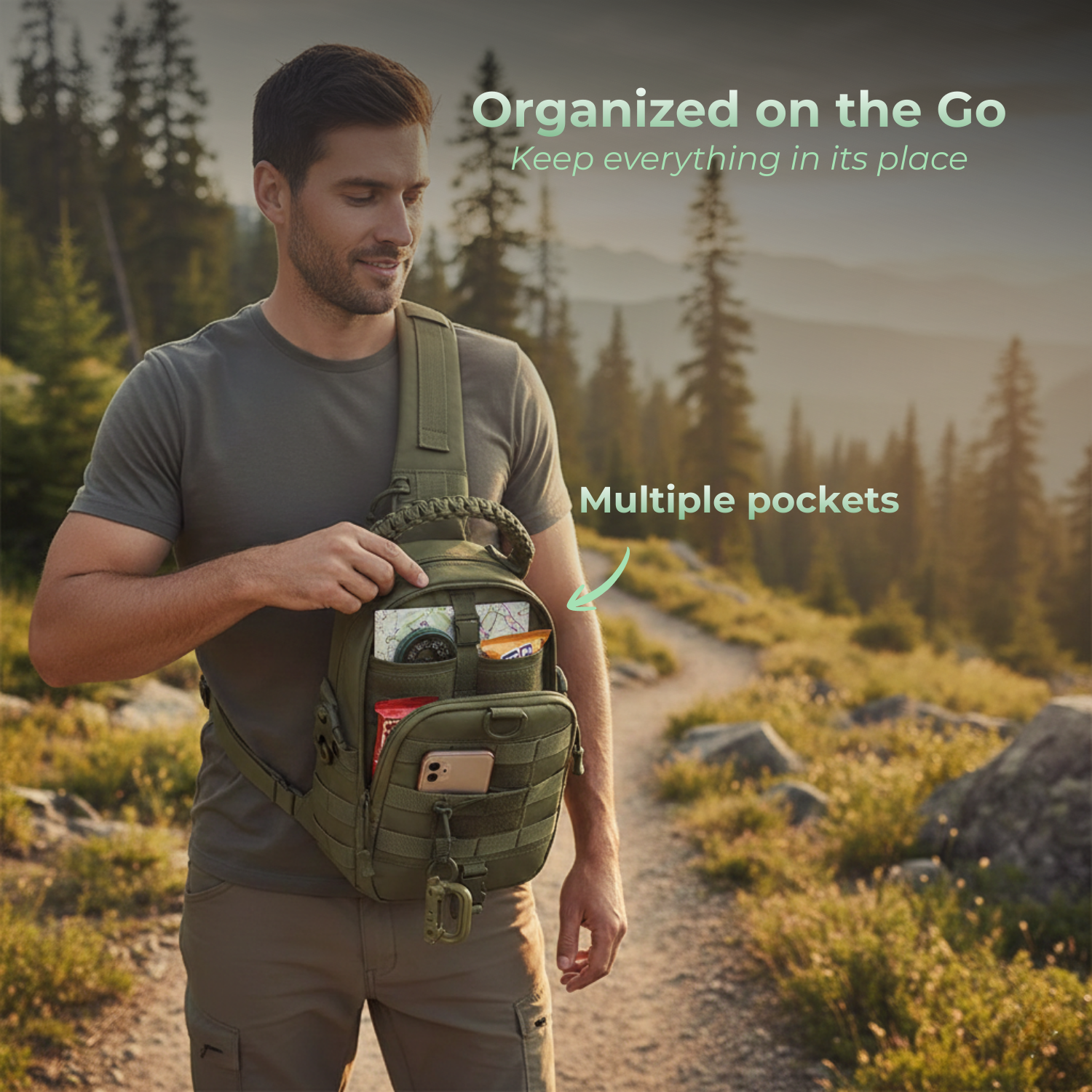 RidgeCore™ Men’s Tactical Outdoor Chest Bag