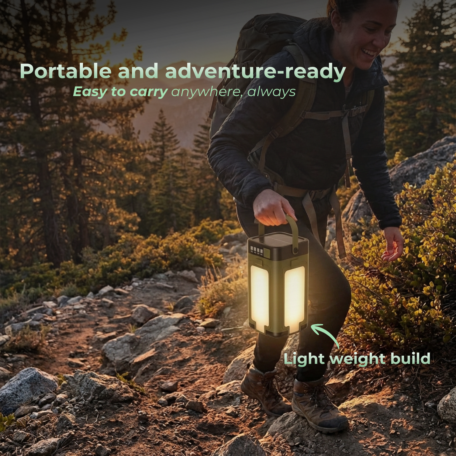 LumaBright™ 6‑Mode Dimmable Solar Lantern