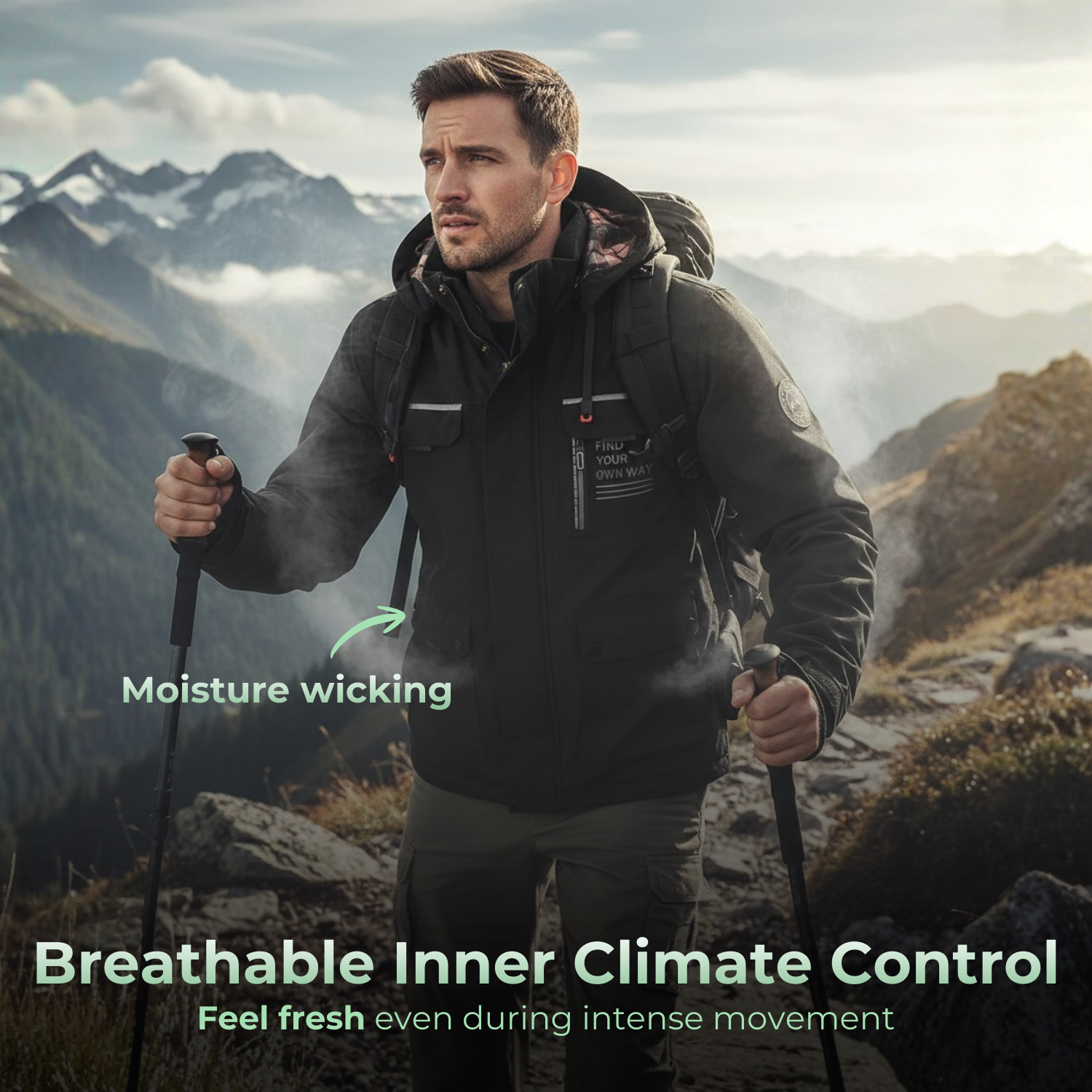 AeroFlex™ Wasserdichte Outdoor-Dienstleistungsjacke für Männer