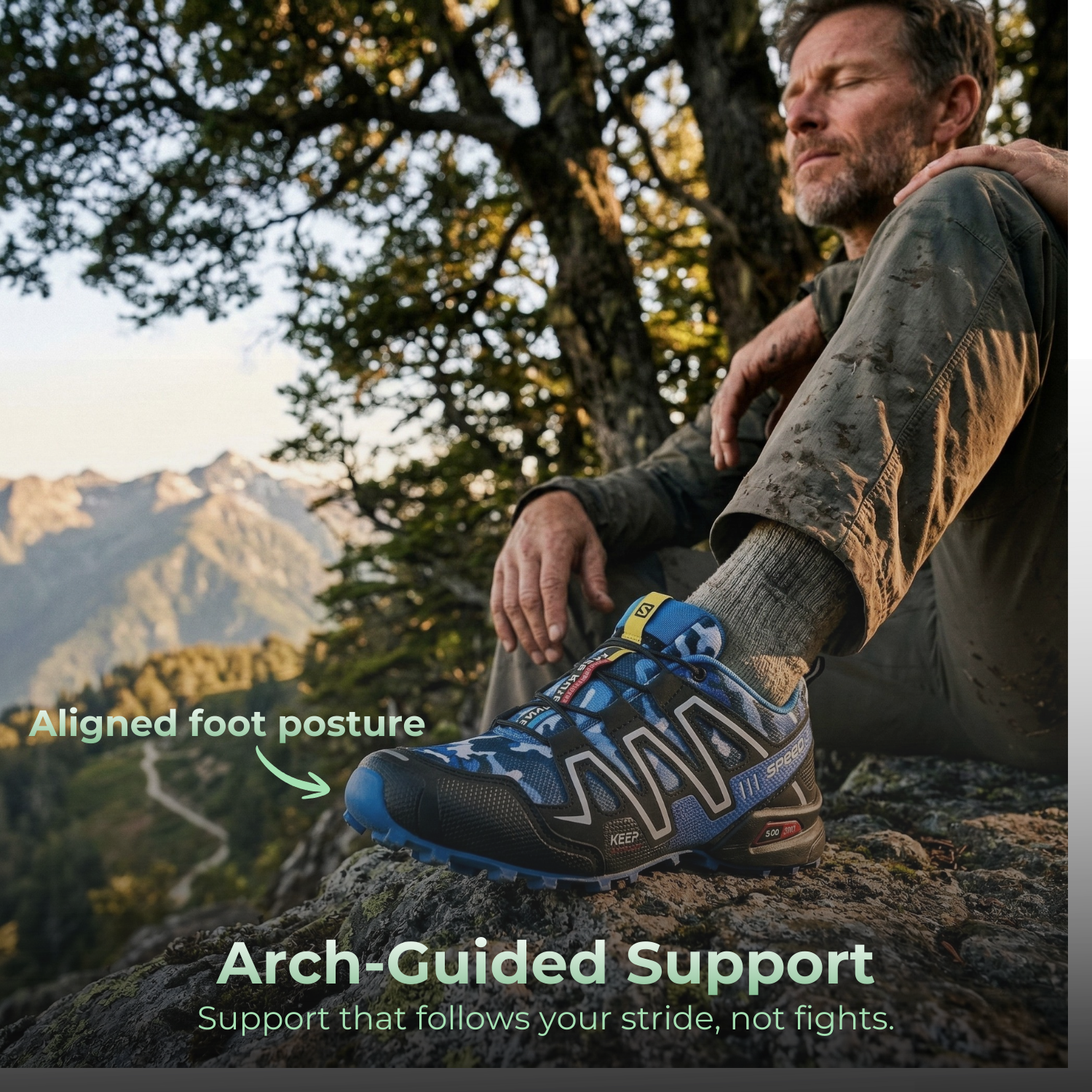 OrthoStride Terrain — Orthopedic Hiking Shoes for Pain-Free Steps & Natural Support (Unisex)