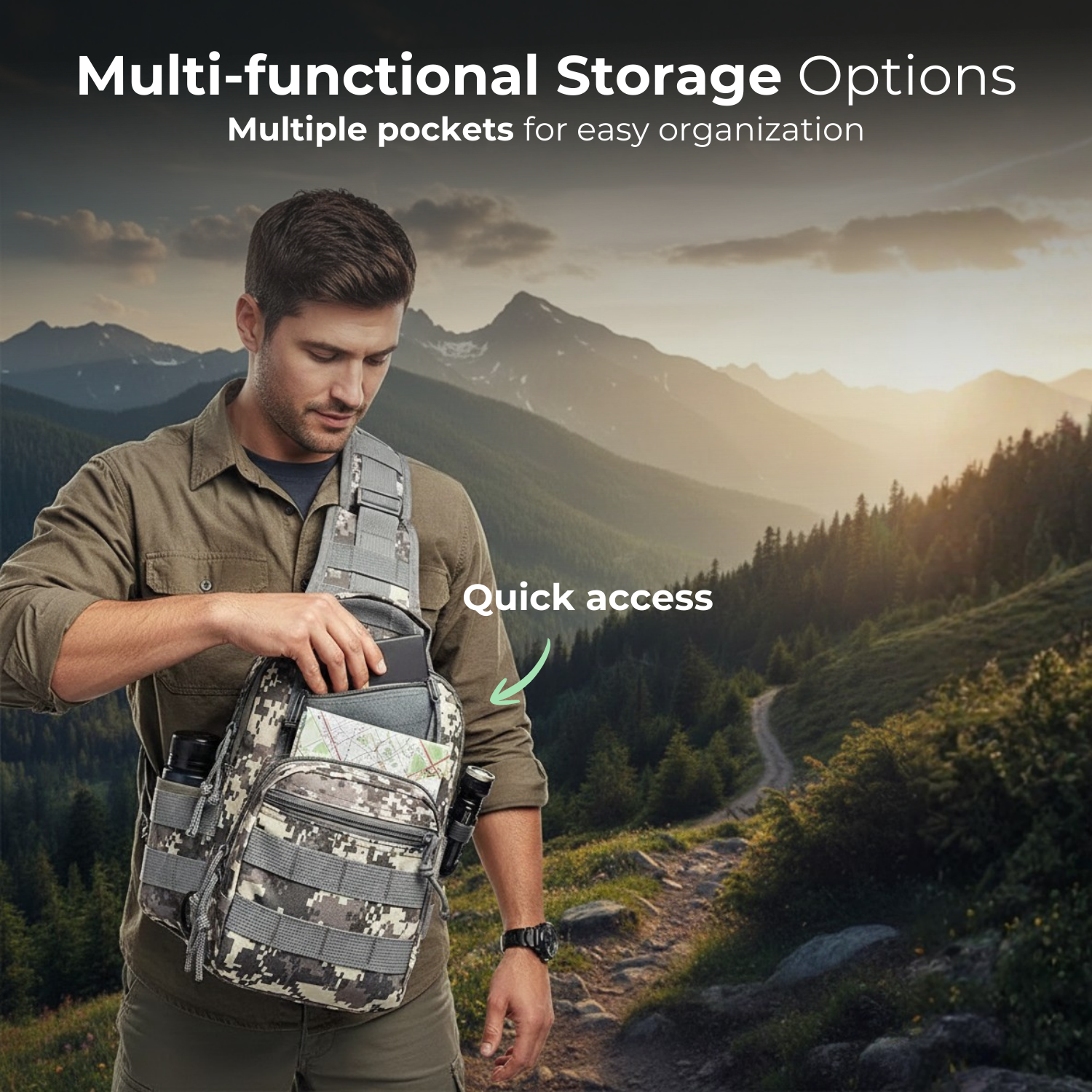 TrailQuest™ Hiking Crossbody Bag