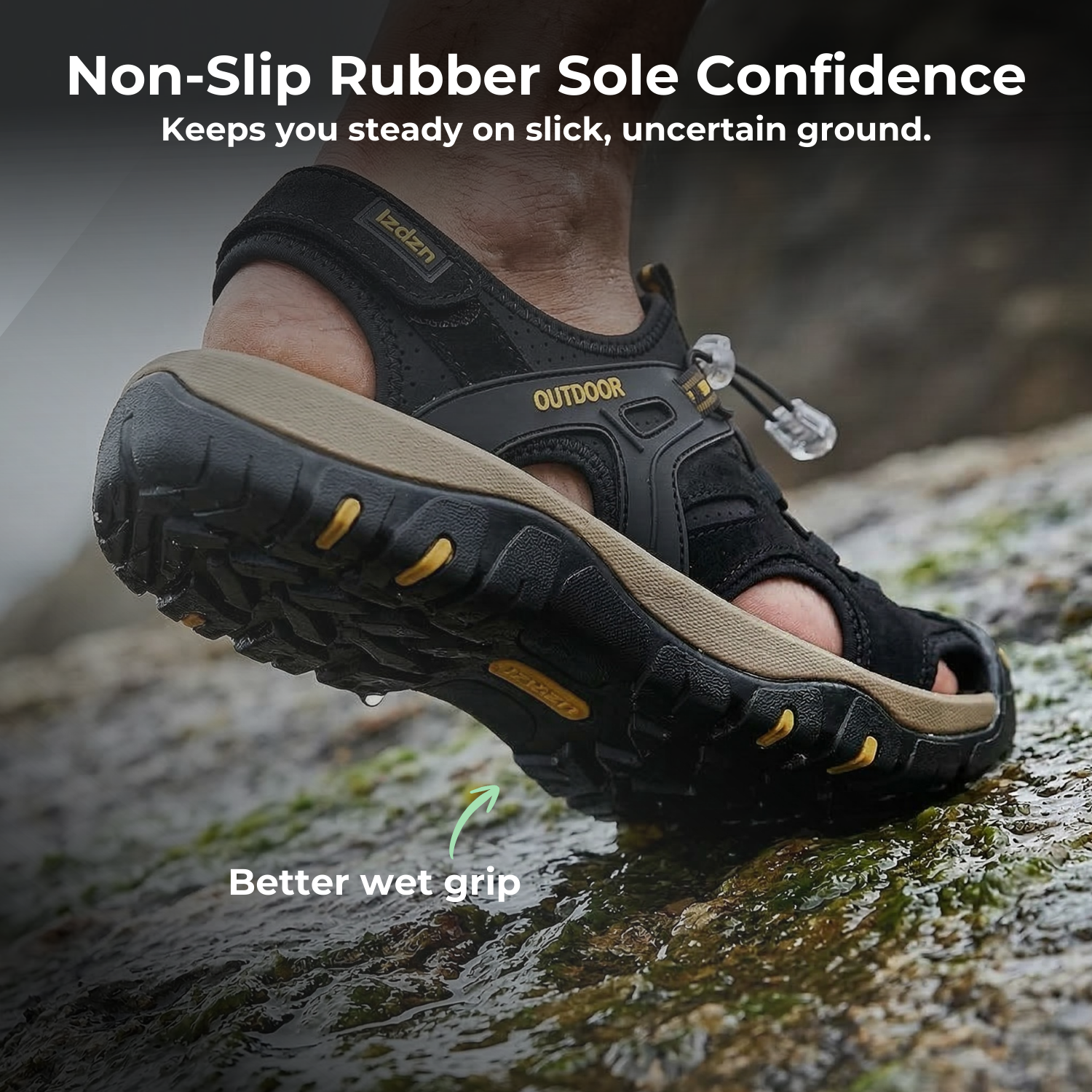 StrideGuard™ Men’s Closed-Toe Orthopedic Sandals