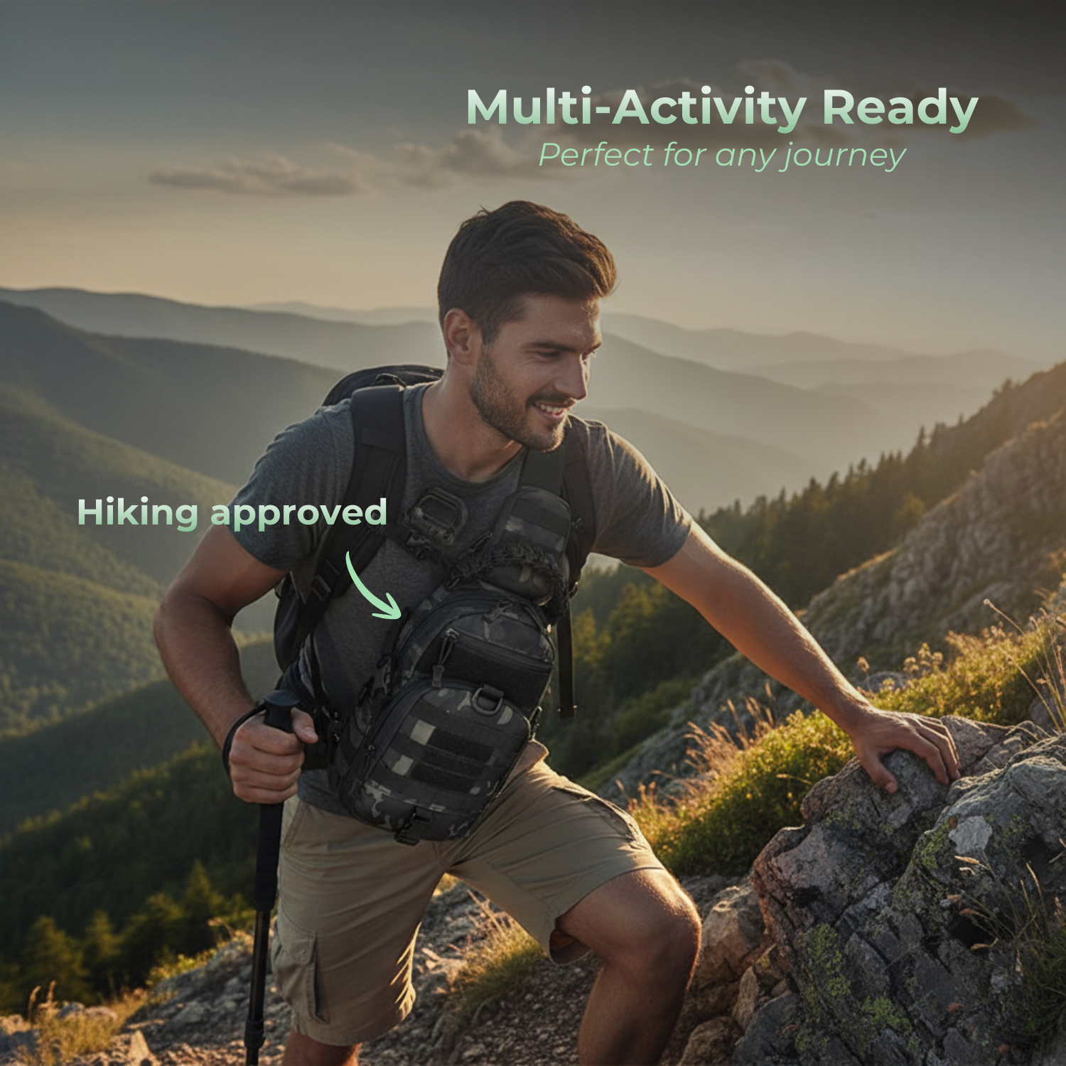 RidgeCore™ Men’s Tactical Outdoor Chest Bag