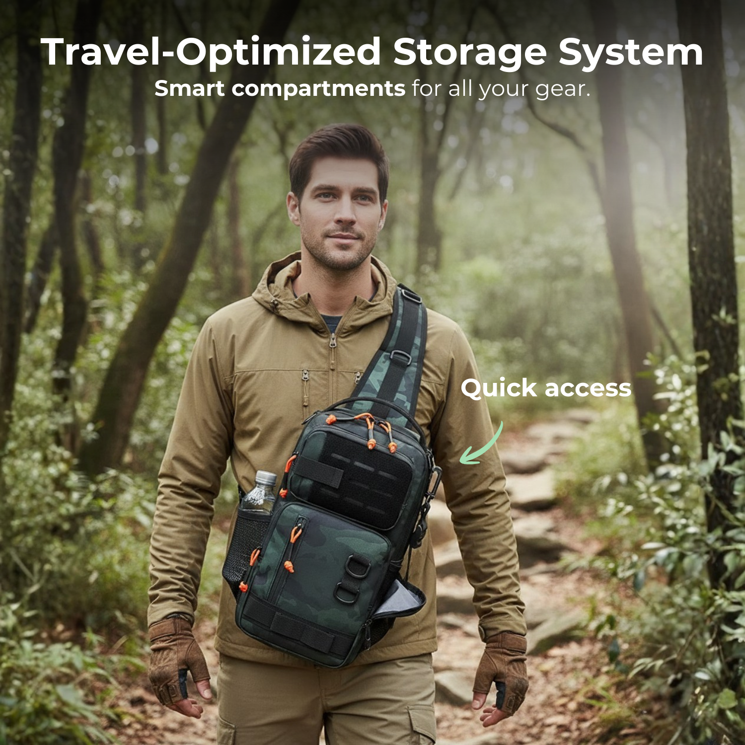 RidgeGuard™ Men’s Tactical Outdoor Chest Pack