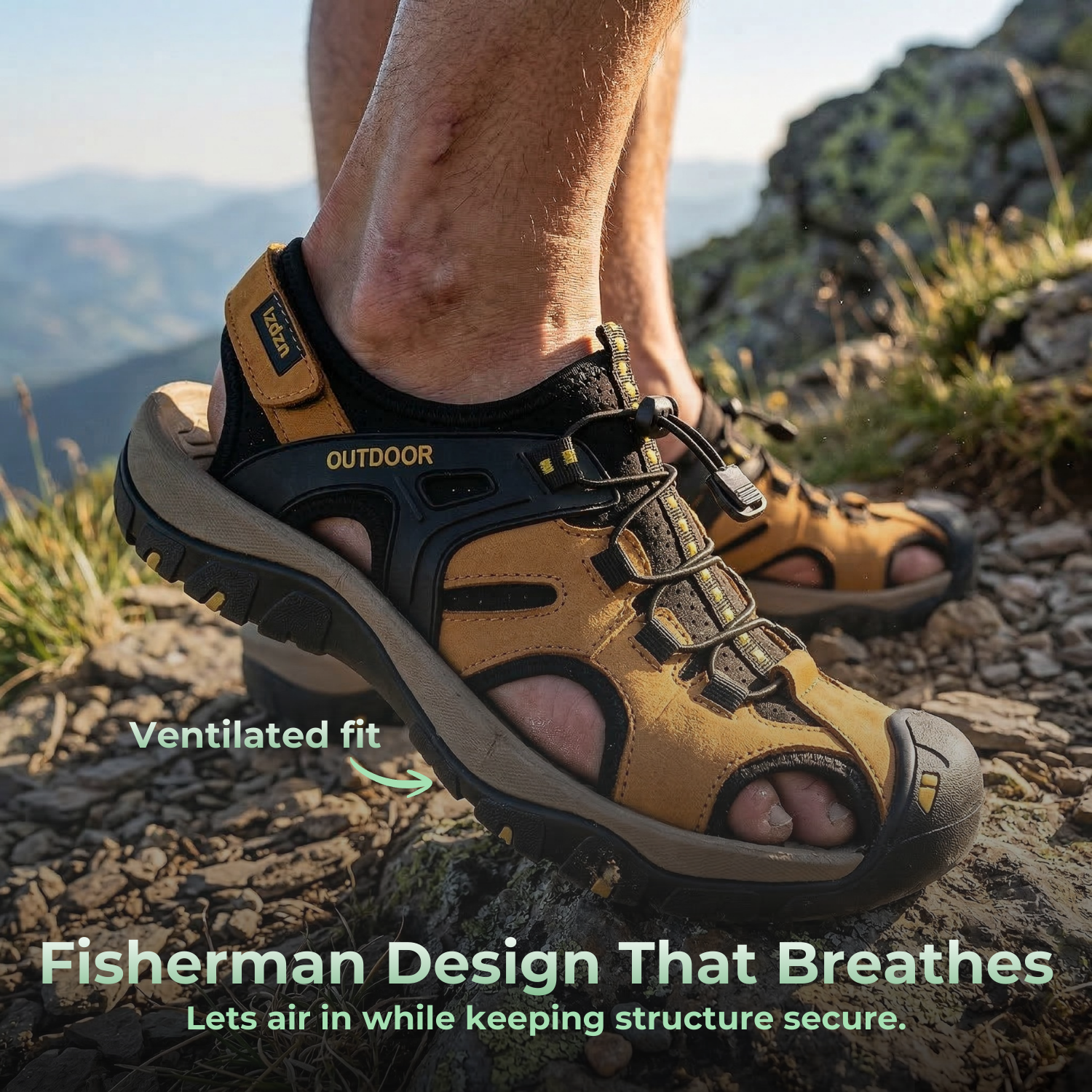 StrideGuard™ Men’s Closed-Toe Orthopedic Sandals