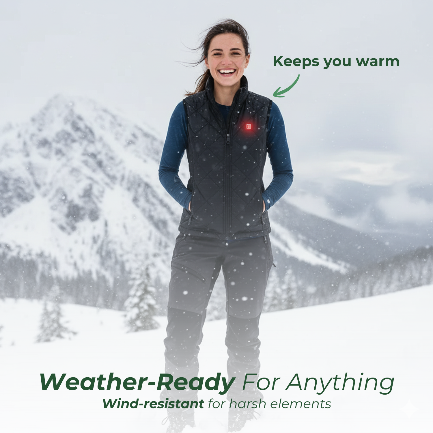 ThermoShield™ Beheizte wasserabweisende Winterweste für Frauen