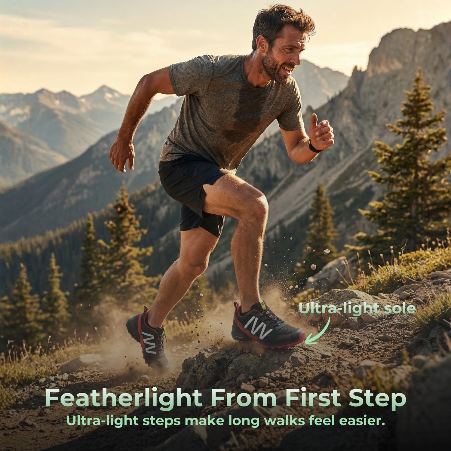 OrthoStride LightTrail — Orthopedic Hiking Shoes for Pain-Free Steps &amp; Natural Support (Unisex)