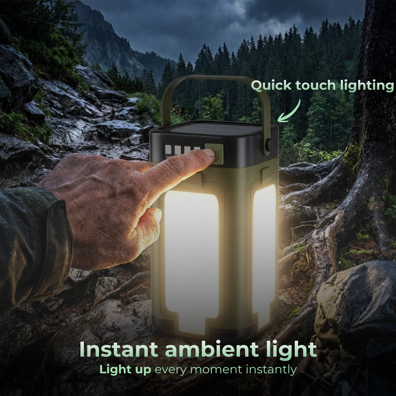 LumaBright™ 6‑Mode Dimmable Solar Lantern