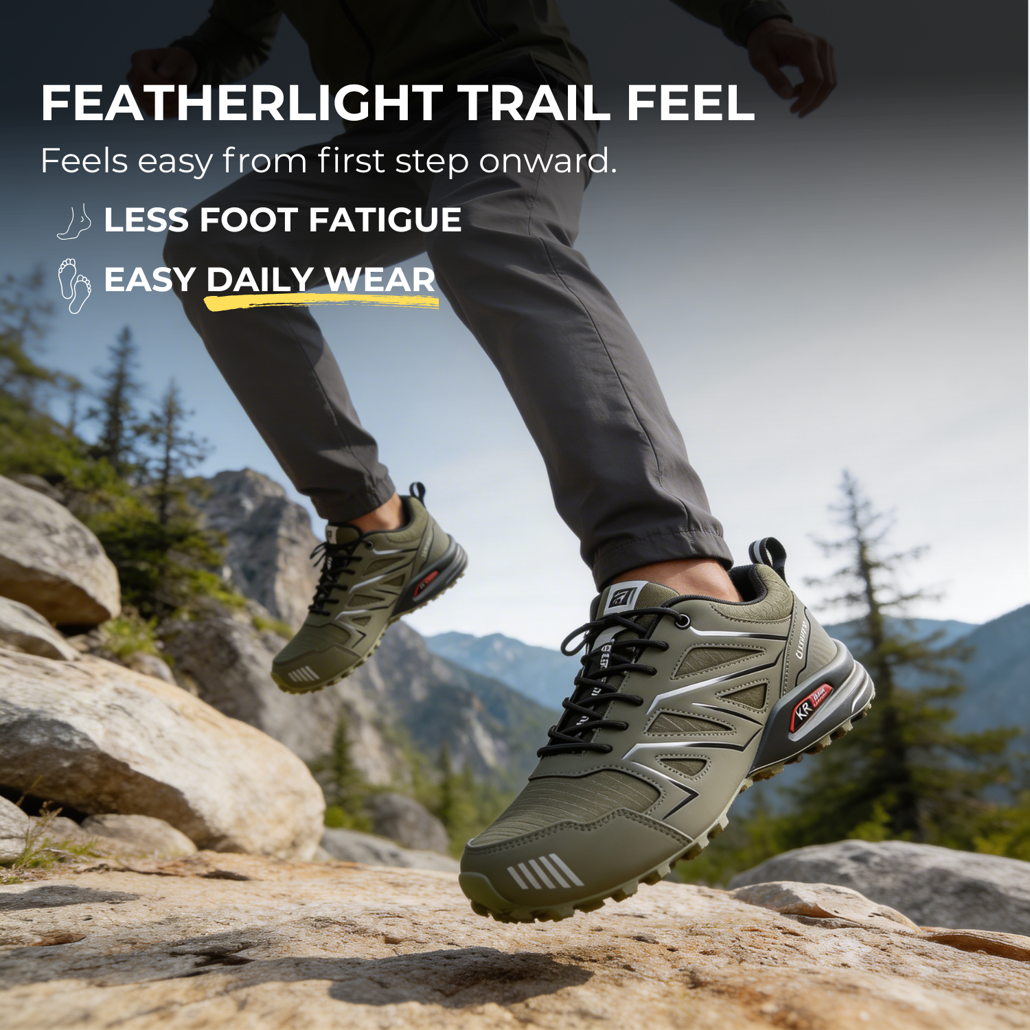 PathVenture™ Men’s Slip-Resistant Lightweight Hiking Shoes